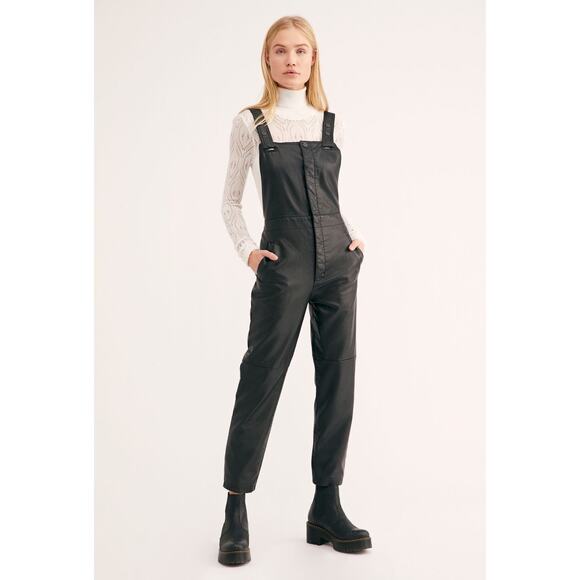 Free People Mod Moto Dungaree Overalls - Picture 1 of 8